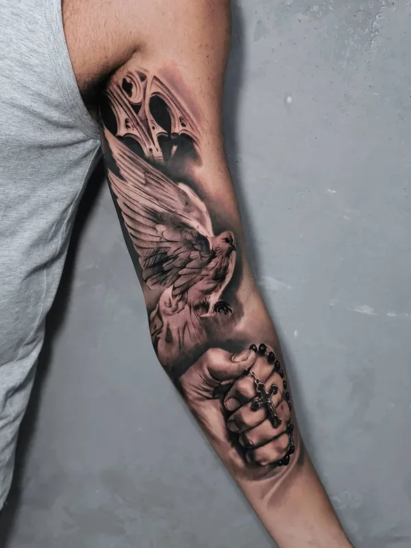male black and grey realism Tatuagem em forearm #79458 | Tatuador Bruno Reis
