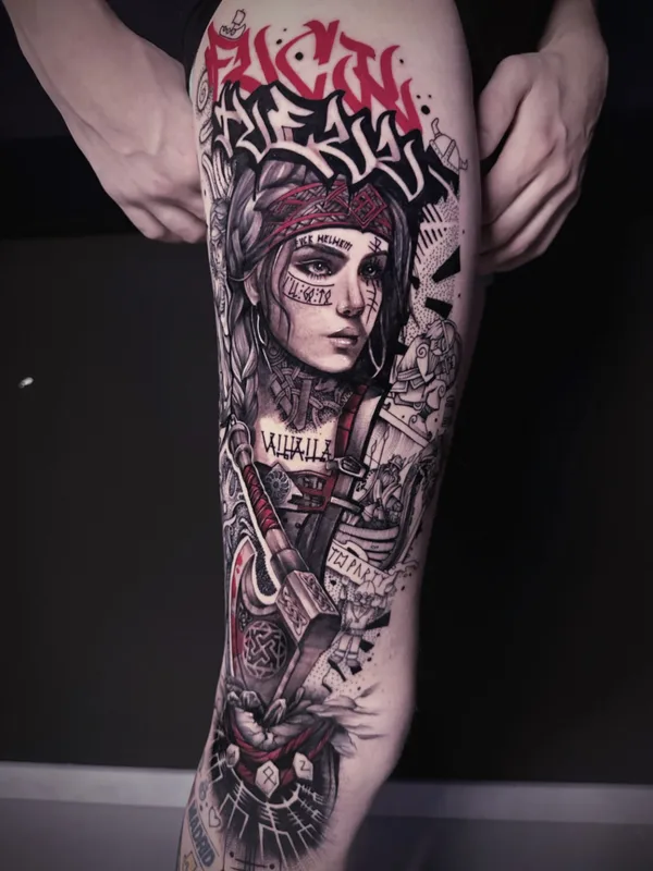 color realism татуировка на thigh #79560 | Тату мастер Julia Rock