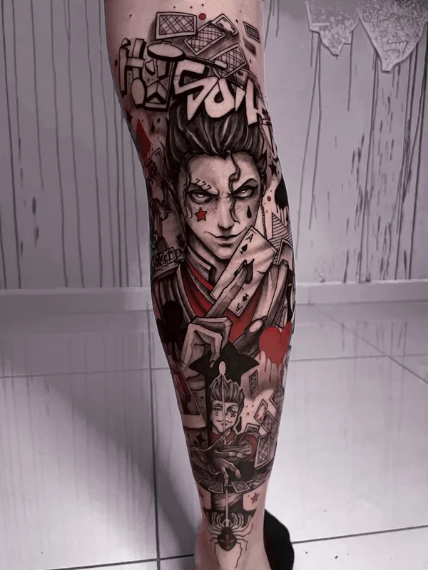 color illustrative татуировка на calf #79564 | Тату мастер Julia Rock