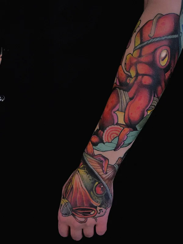 color japanese татуировка на full sleeve #79574 | Тату мастер Игорь Скобелев