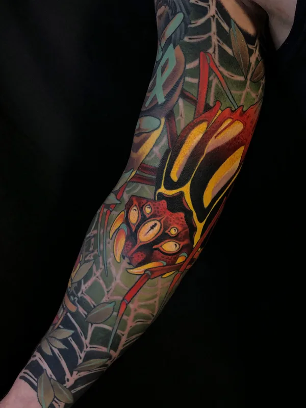 color illustrative татуировка на full sleeve #79577 | Тату мастер Игорь Скобелев