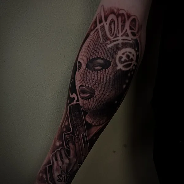 Black tattoo by Алексей Корнеев in Липецк