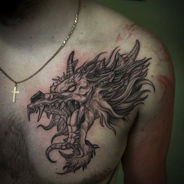 Black tattoo by Алексей Корнеев in Липецк