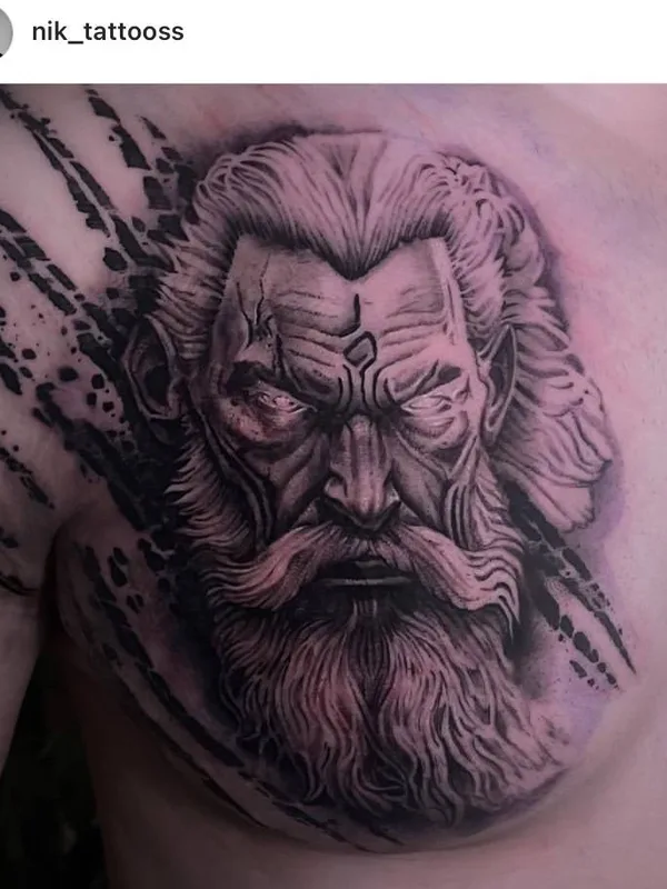 male black and grey realism татуировка на chest #79674 | Тату мастер Никита Шумских