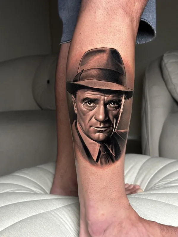 male black and grey realism Tatuagem em calf #79806 | Tatuador Neto Coutinho