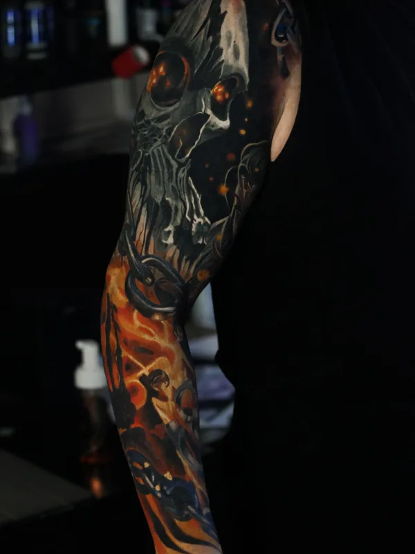 color realism tattoo on full sleeve #79829 | Tattoo Artist Pusstattoo 