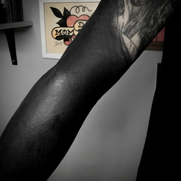 handpoke tattoo by Максим zaycev_ink