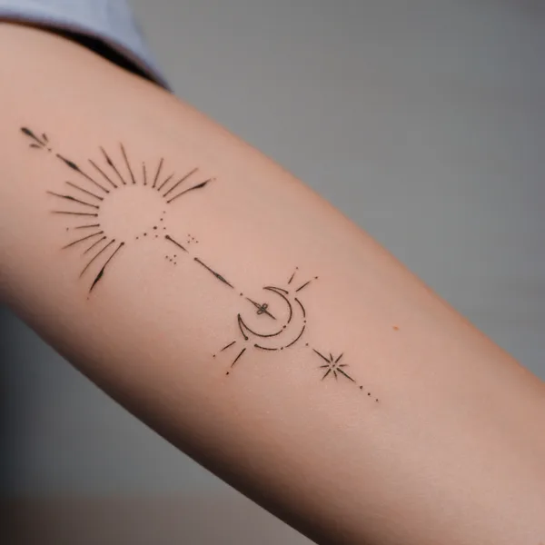 Abstract tattoo by DARI INK in Moscow