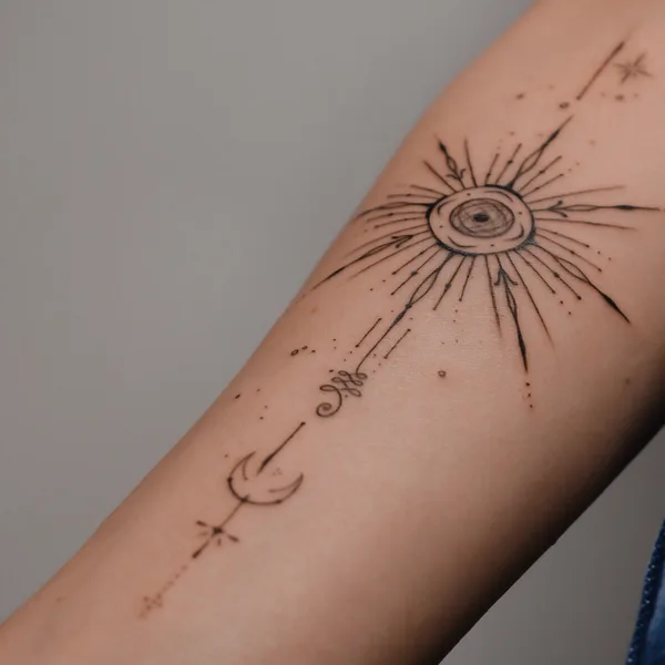 Abstract tattoo by DARI INK in Moscow