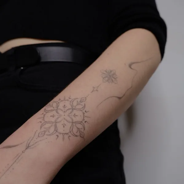 Abstract tattoo by DARI INK in Moscow