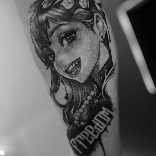 Anime tattoo by Илья Бурчевский