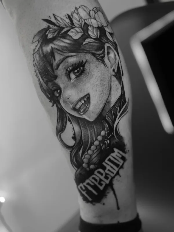 female black and grey black and grey татуировка на forearm #79971 | Тату мастер Илья Бурчевский