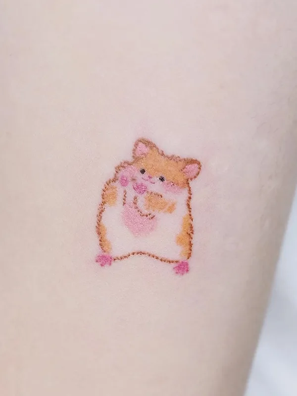 color illustrative 纹身 在 thigh #79997 | 纹身师 Haenal