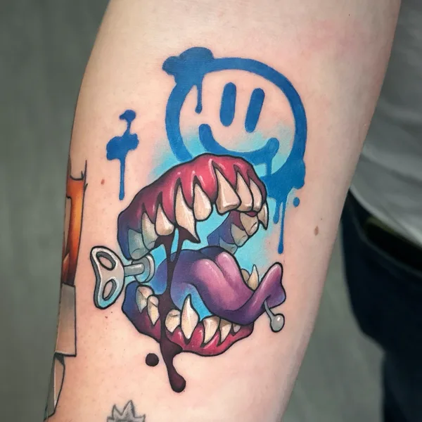 New School tattoo by Лена Александрова in Казань