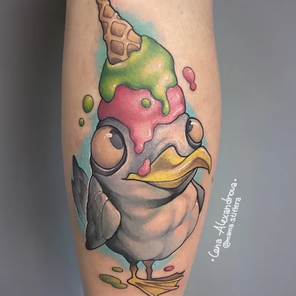 New School tattoo by Лена Александрова in Казань