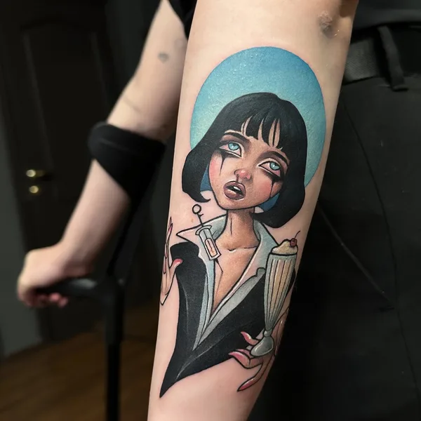 New School tattoo by Лена Александрова in Казань