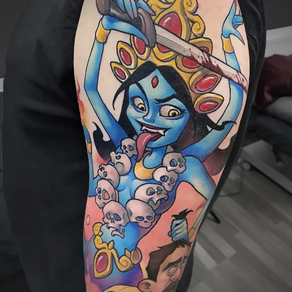 New School tattoo by Лена Александрова in Казань