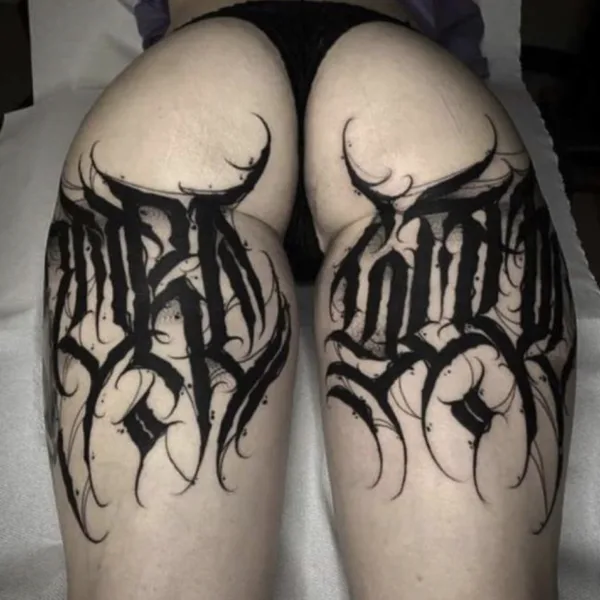 Calligraphy tattoo by Jayden Beckman AKA: Ease  in Blaine