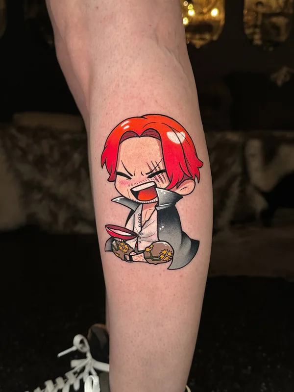 color anime татуировка на calf #80112 | Тату мастер sik__tattoo