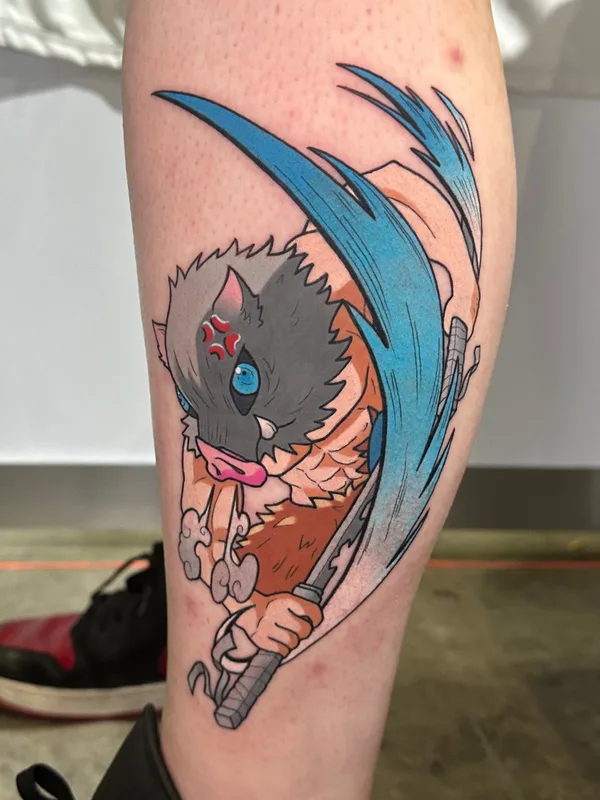 color anime татуировка на calf #80115 | Тату мастер sik__tattoo