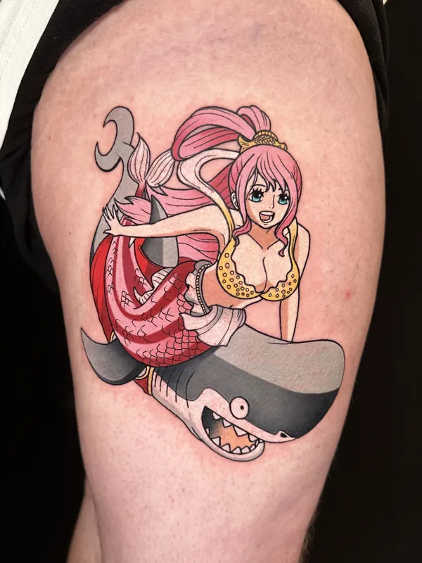 color anime татуировка на thigh #80116 | Тату мастер sik__tattoo