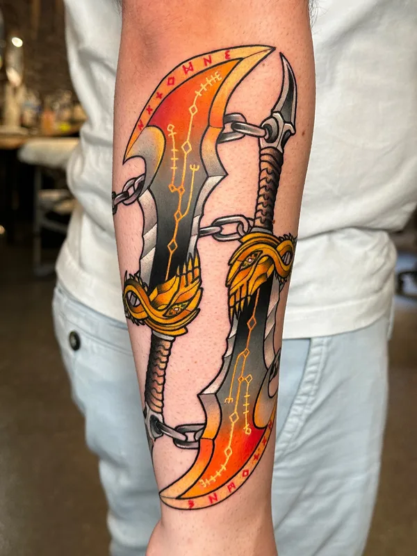 color neo-traditional татуировка на forearm #80120 | Тату мастер sik__tattoo