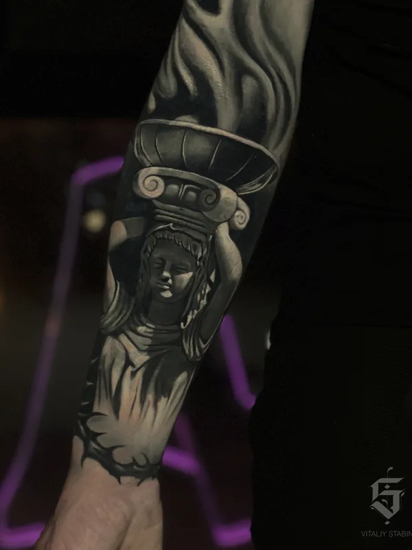 black and grey realism Tatuaggio su forearm #80242 | Tatuatore Виталий Стабин