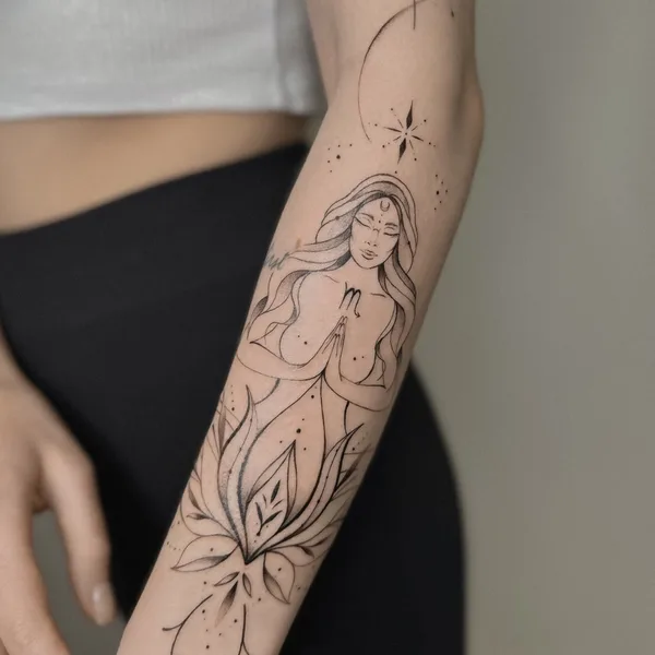 Файнлайн tattoo by Женя Логинова in Красноярск