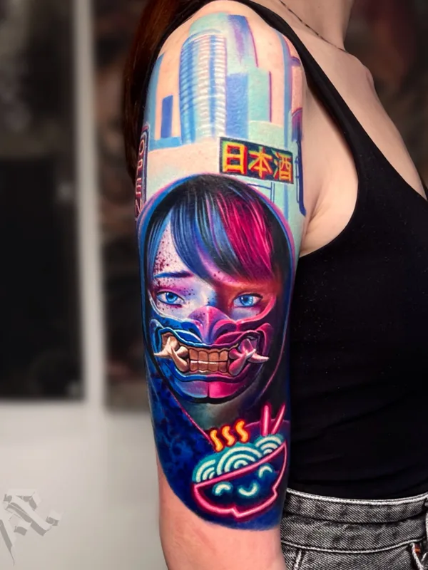 female color realism татуировка на shoulder #80297 | Тату мастер Сергей Кривов