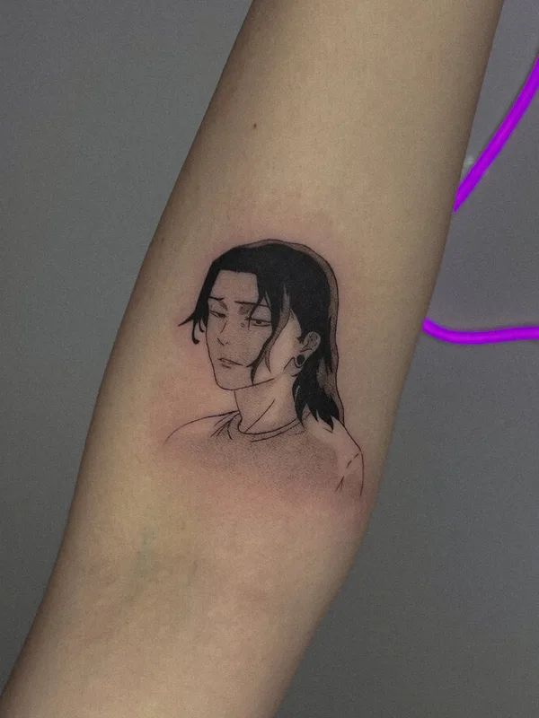 black anime Tatuagem em forearm #80306 | Tatuador Полина @ushivaka
