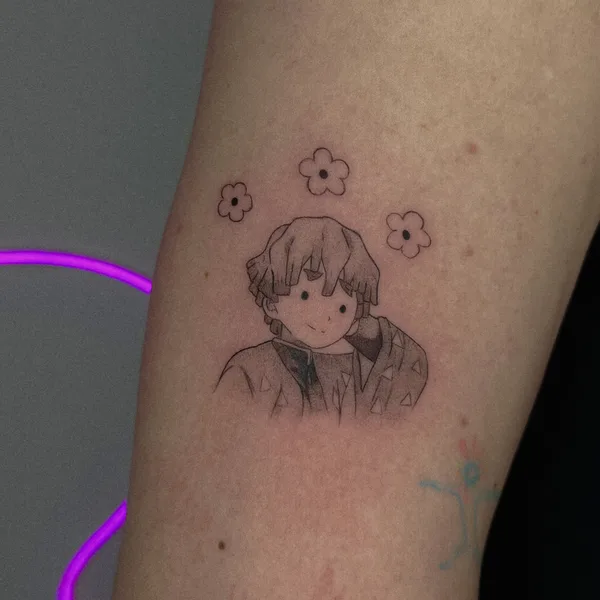 Anime tattoo by Полина @ushivaka in Moscow