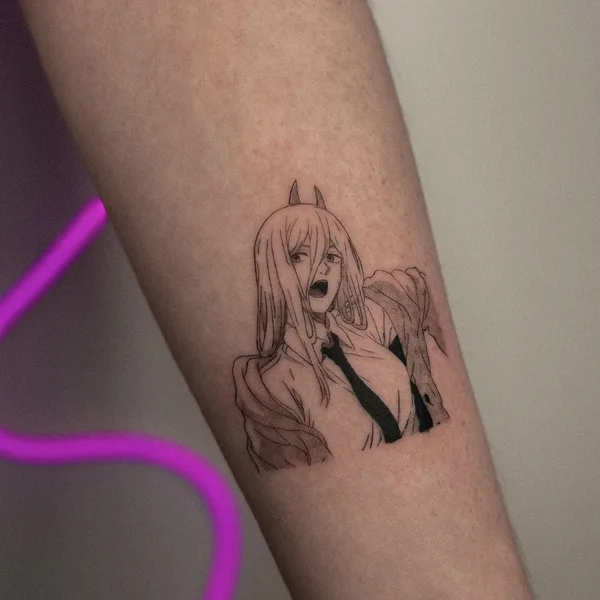 Anime tattoo by Полина @ushivaka in Moscow