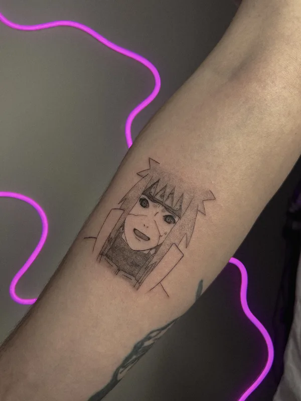black anime Tatuagem em forearm #80310 | Tatuador Полина @ushivaka