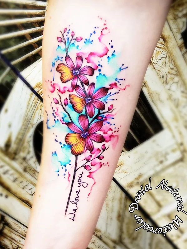 color watercolor 타투 부위 forearm #80323 | 타투이스트 Daniel Natural