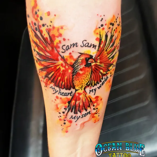Watercolor tattoo by Daniel Natural in Minneapolis