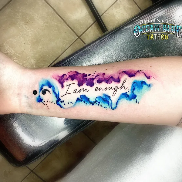 Watercolor tattoo by Daniel Natural in Minneapolis