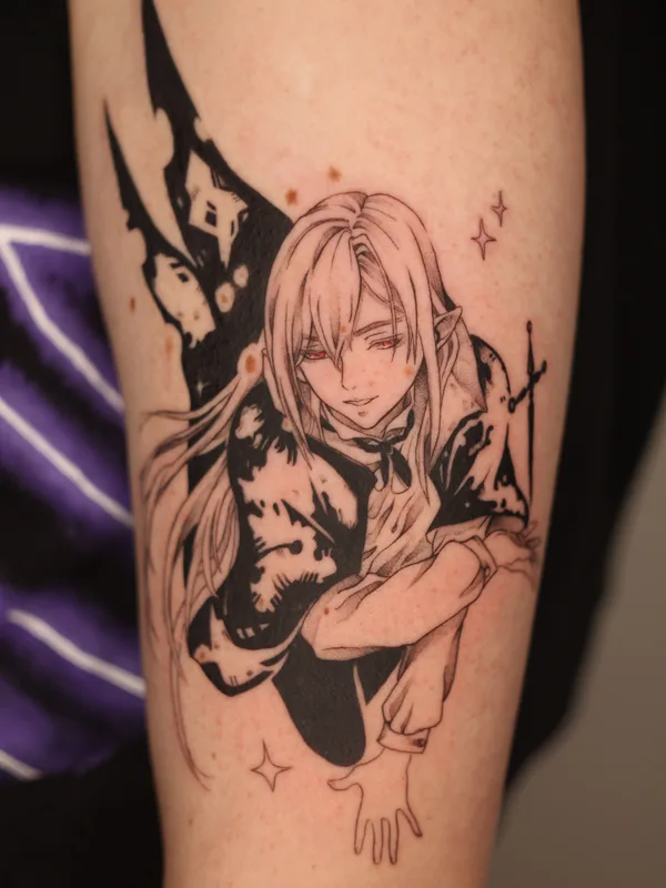black anime 타투 부위 forearm #80339 | 타투이스트 Катя Tsugisa