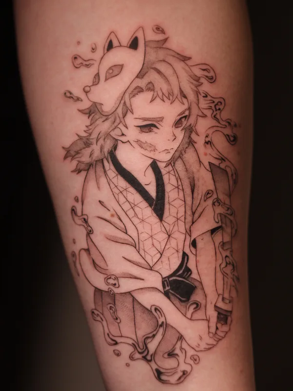 black and grey anime 타투 부위 forearm #80346 | 타투이스트 Катя Tsugisa