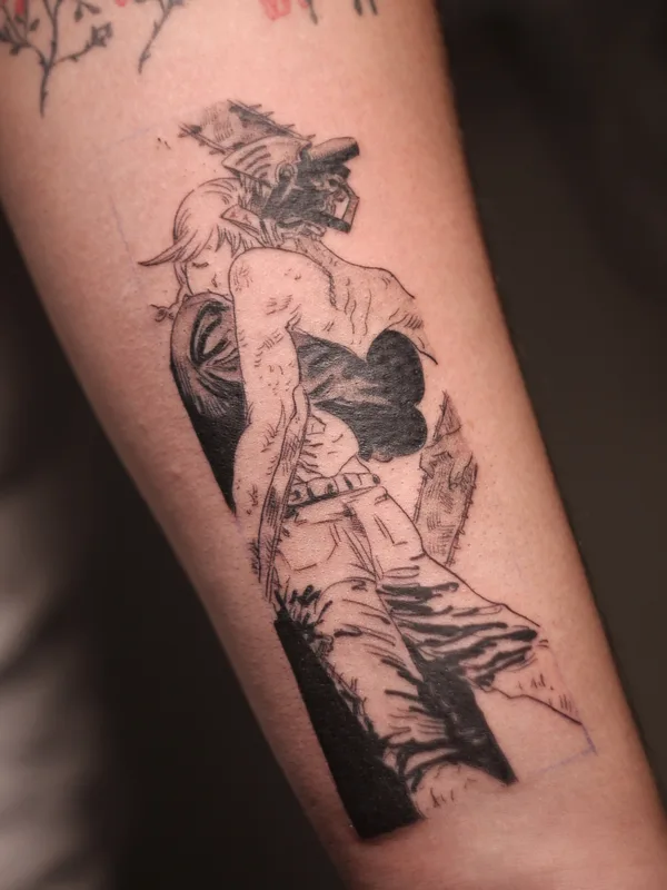 black anime 타투 부위 forearm #80354 | 타투이스트 Катя Tsugisa