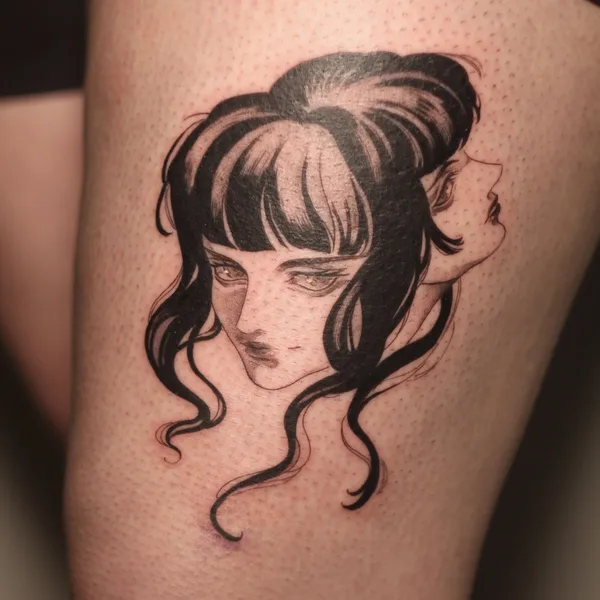 Anime tattoo by Катя Tsugisa in Moscow
