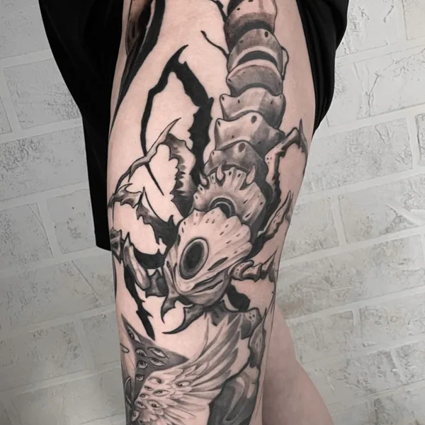 Graphic tattoo by Никита Пчелинцев in Тамбов