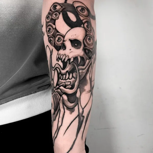 Graphic tattoo by Никита Пчелинцев in Тамбов