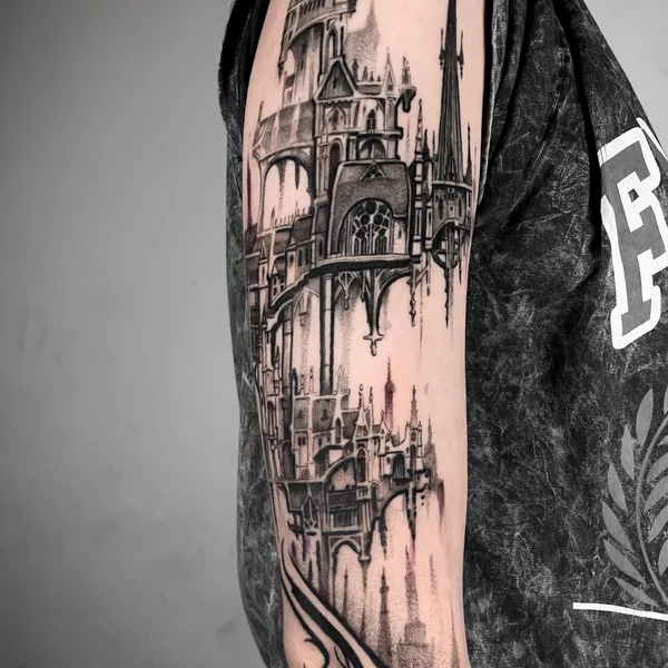 Graphic tattoo by Никита Пчелинцев in Тамбов
