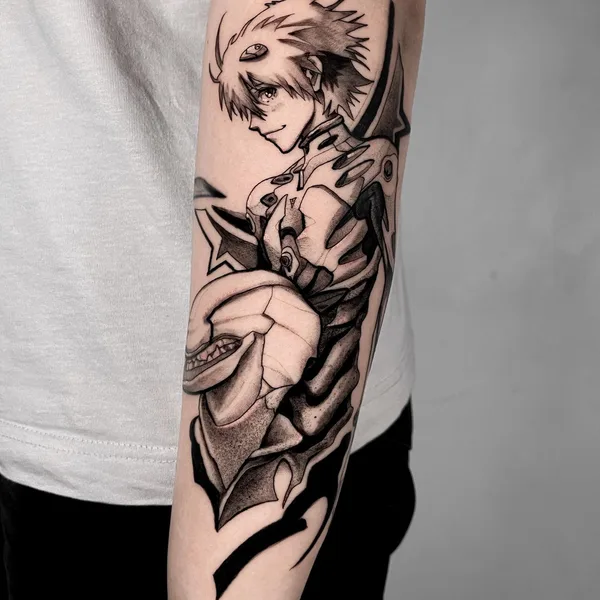Graphic tattoo by Никита Пчелинцев in Тамбов