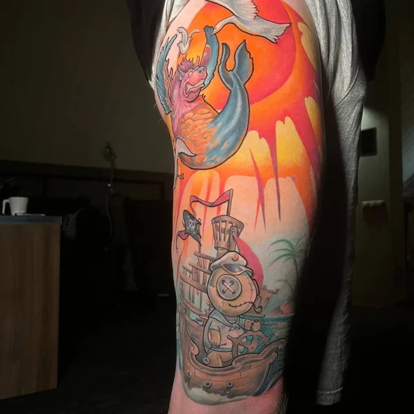 Японская tattoo by Виктор Рассадний in Москва