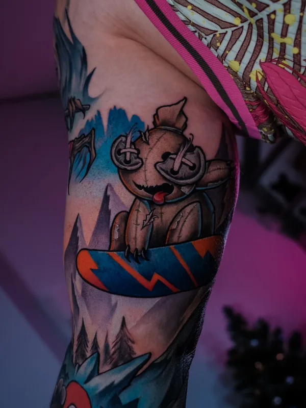 male color neotraditional Tatuaggio su sleeve #80483 | Tatuatore Виктор Рассадний