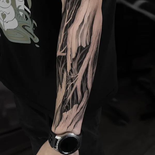 Graphic tattoo by Анастасия Шарм in Moscow