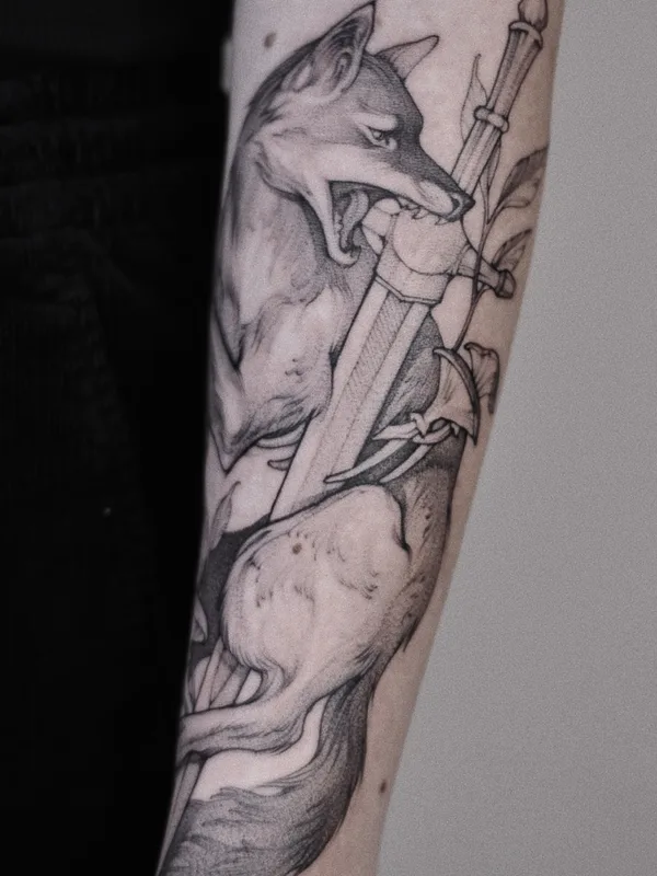 black graphic татуировка на forearm #80697 | Тату мастер Anastasia Veresktt