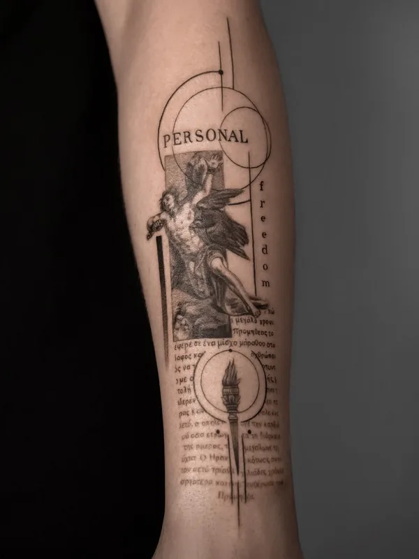 black and grey blackwork татуировка на forearm #80736 | Тату мастер Кристина Бирюкова