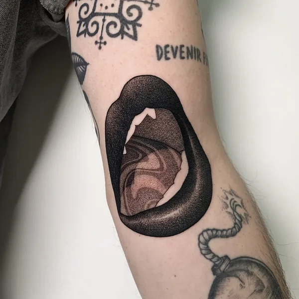 Abstract tattoo by Вадим Скорик in Moscow